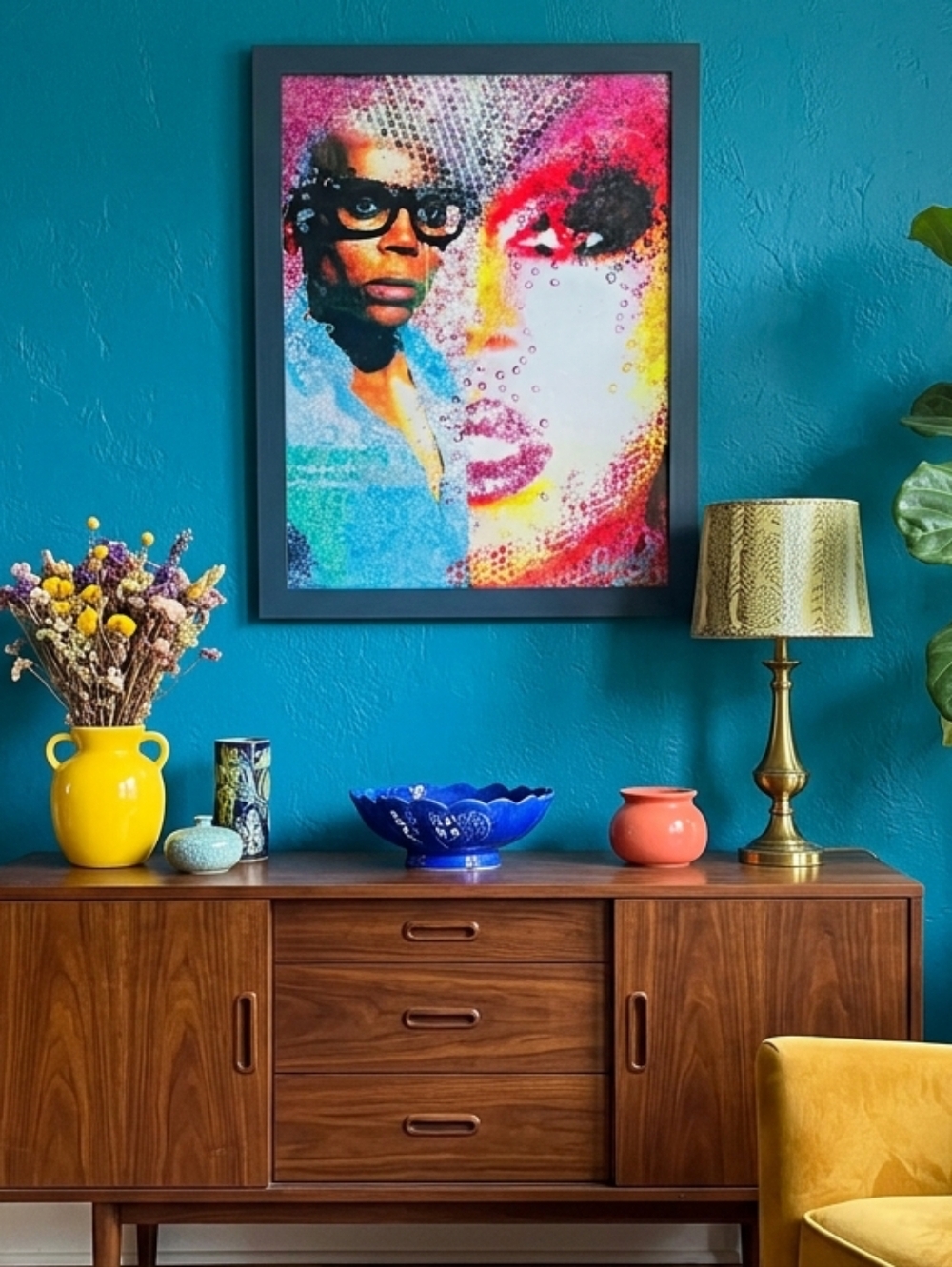 HANDCRAFTED RuPaul Painting HANDMADE Abstract Artwork HANDPAINTED Wall Art Decor
